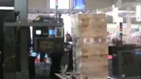 United Barcode Systems   APL 8000 ELV Print and Apply Pallet Labeler  Variable Height