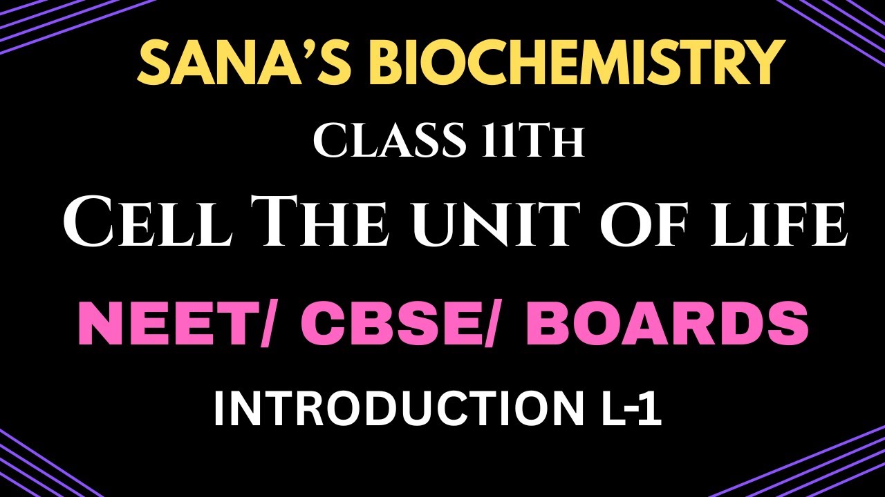 Cell the unit of life Lecture 1 - Introduction and Cell theory - YouTube