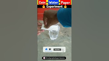 Coin + Water + Paper Experiment 🔥 #scienceexperiment #experiment #shortsfeed #shorts #waitforend