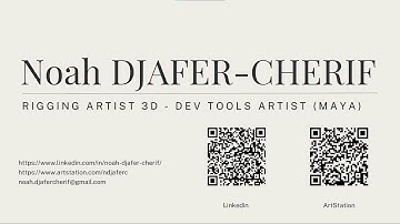 Demo Reel 2024 - Noah Djafer-Cherif - Rigging Artist 3D - Dev Tools Artist (Maya)