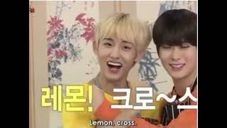 winwin and jaehyun doing "lemon cross " (before-after)
