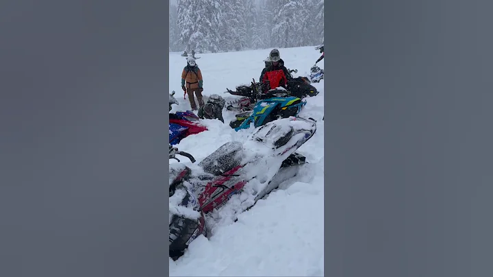 Stuck Snowmobiles #shorts