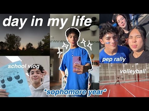 Day In My Life As A Sophomore In Highschool | Pep Rally, School Vlog, + Productivity