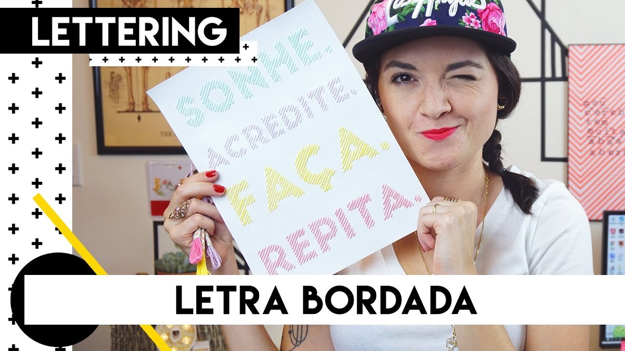 Letras Bordadas no Papel | Tutorial by Aline Albino