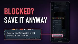 How to Save Restricted Content from Telegram (2026) | Video, Photos, Files