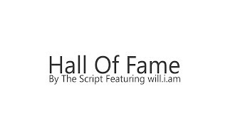 The Script Feat will.i.am - Hall Of Fame Typography