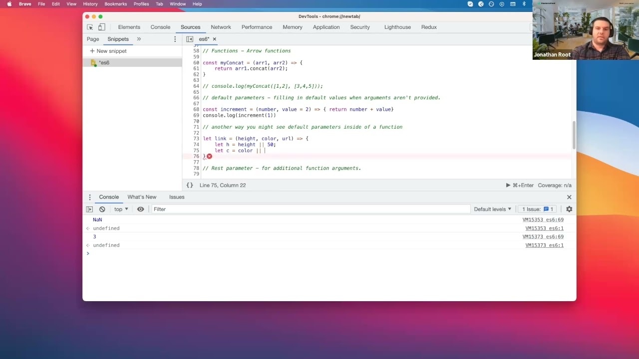 ES6 Features — Evening Session | Masterschool