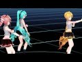 Mmd Miku Teto Neru - Glitter