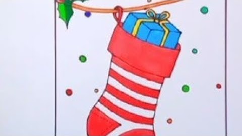 Christmas stocking for kids| how to draw Christmas stocking #easydrawing  #christmas