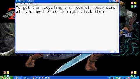 how to take the recycling bin icon off the desktop no download