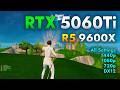 RTX 5060 Ti Fortnite - All Settings | 720p 1080p 1440p | Ryzen 5 9600X