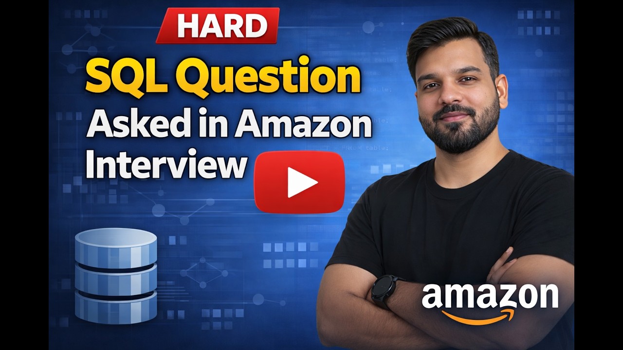 SQL Question asked in Amazon Interview | Hard Level - YouTube