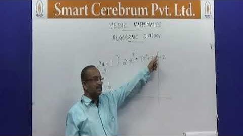 Vedic Maths - Algebraic Division  - Easiest and Fastest Technique. Part - 3 by VSR