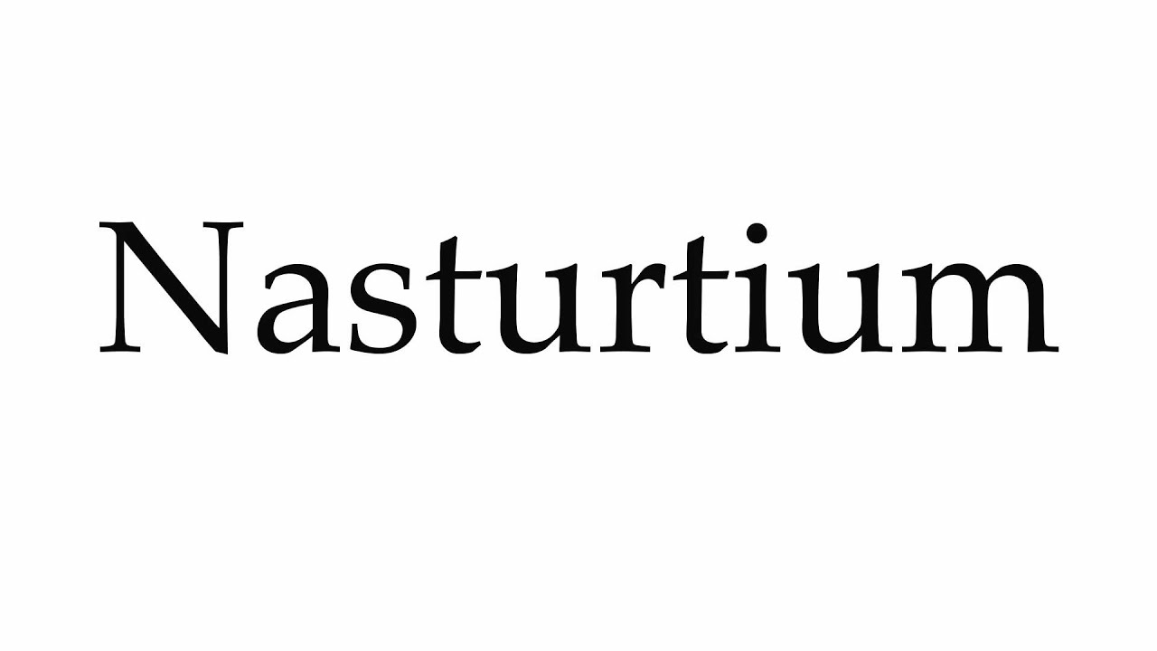 How To Pronounce Nasturtium