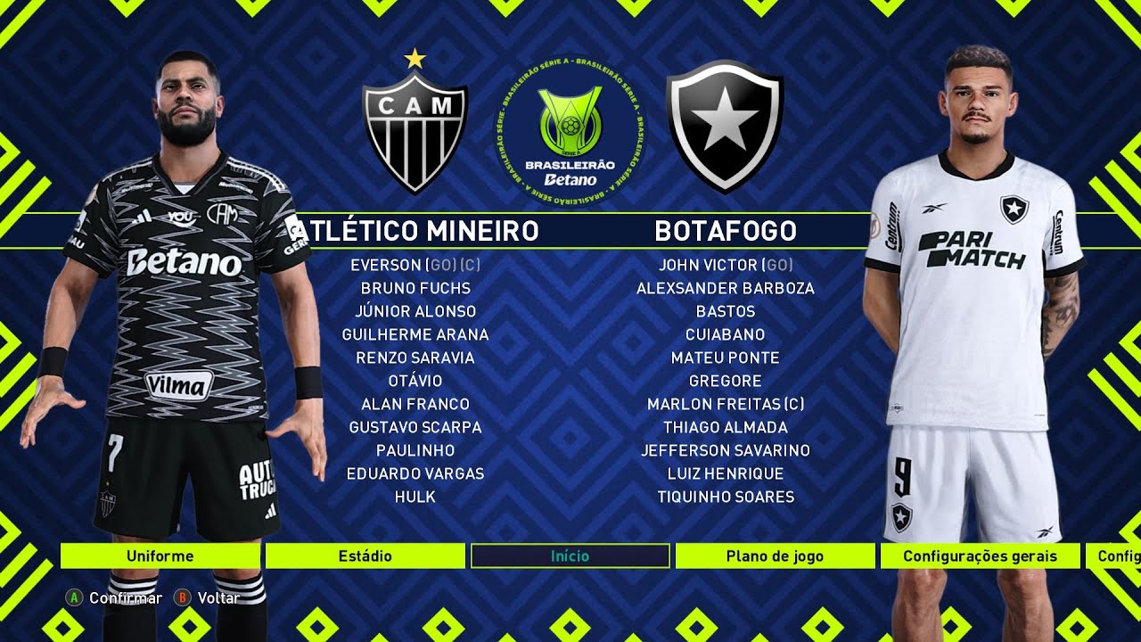 Atlético MG x Botafogo - Brasileirão 2024 - 34° Rodada ***SIMULAÇÃO ...