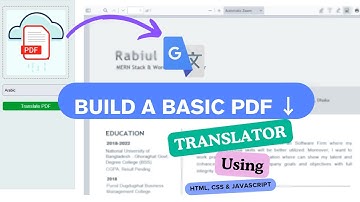 Build A Basic PDF Translator with HTML, CSS & JavaScript - Beginner-Friendly Tutorial