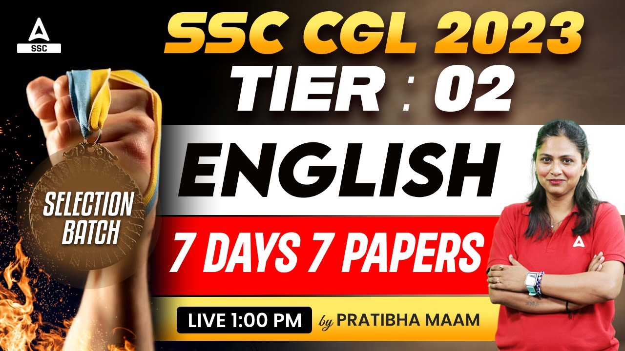 SSC CGL Tier 2 | SSC CGL Mains English By Pratibha Mam | Most Expected ...