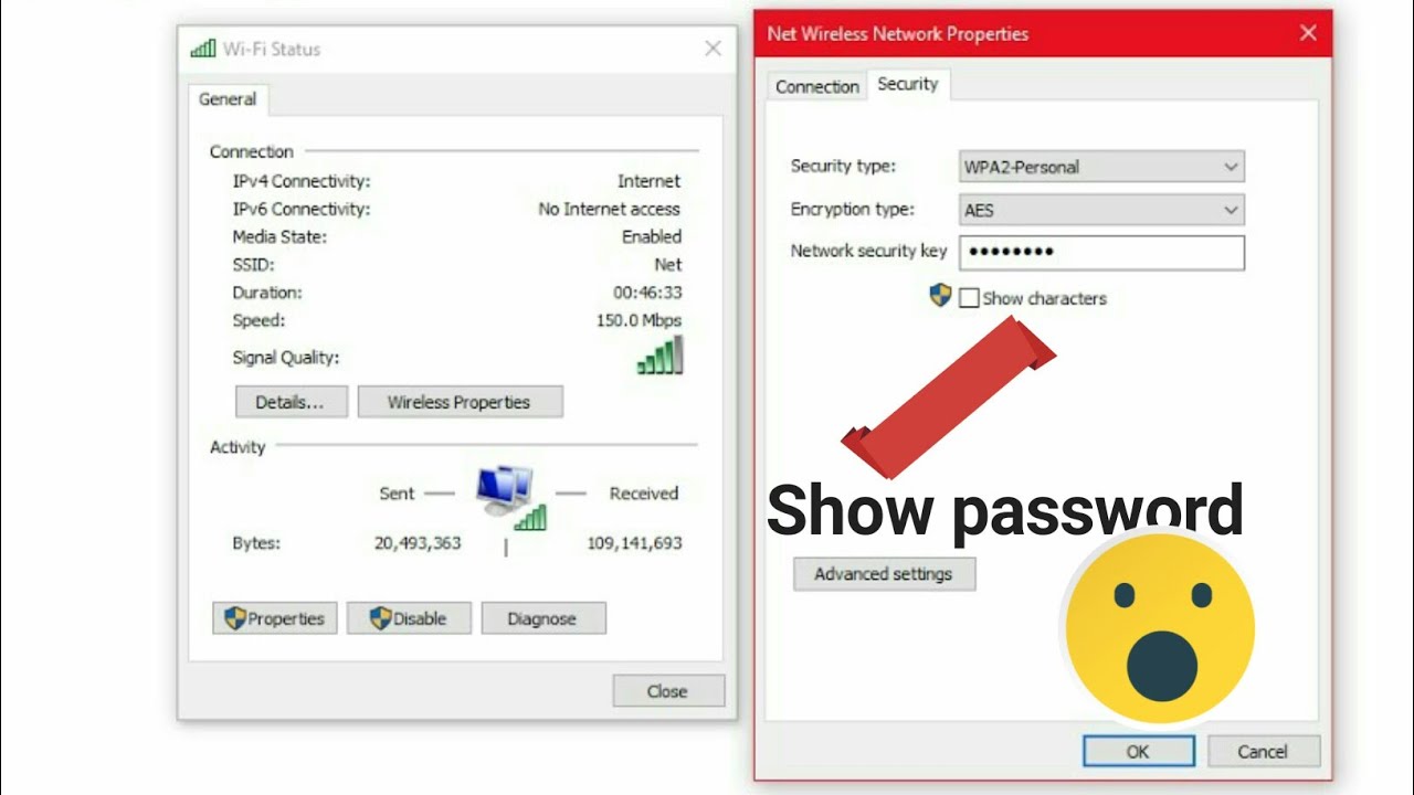 How to show connect wifi password on pc or laptop - YouTube