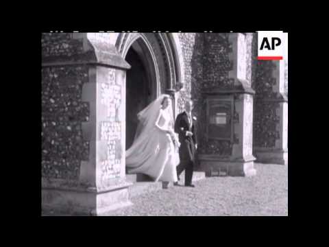THE QUEEN MOTHER AT COUNTRY WEDDING - NO SOUND