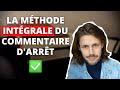 La méthode du commentaire d'arrêt (plan, sens, valeur, portée) - Méthodologie du droit