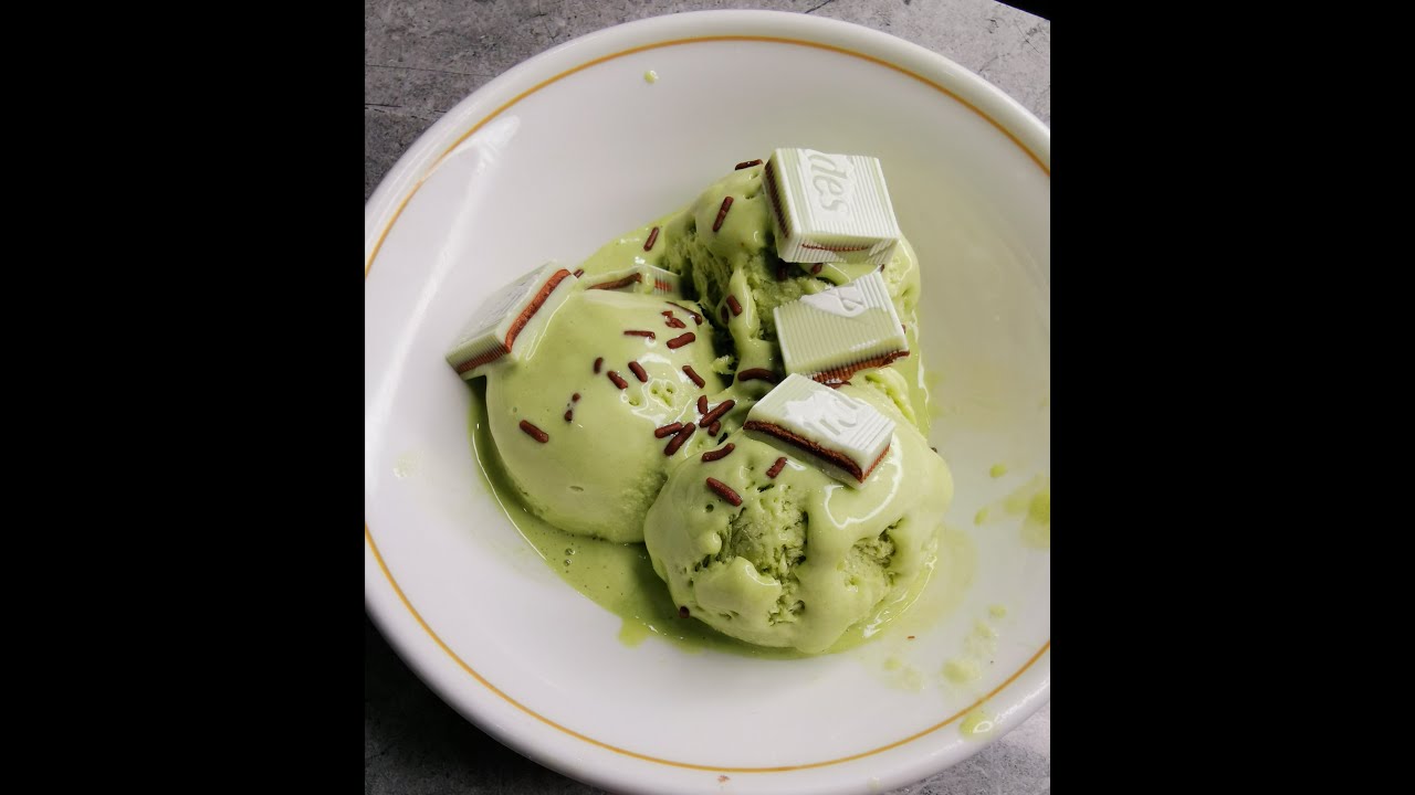 Matcha Green Tea Ice Cream / 3 Bahan sahaja - YouTube
