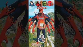 Car's vs Superheroes jump challenge 😱 #shorts #games