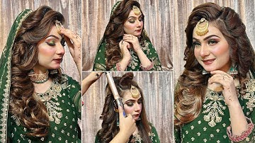 Traditional bridal hairstyle | latest front hairstyle for wedding | kashees bridal hairstyle |