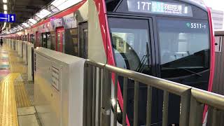 都営浅草線5500形 5511編成 17T 快特 羽田空港行 京急蒲田駅 発車