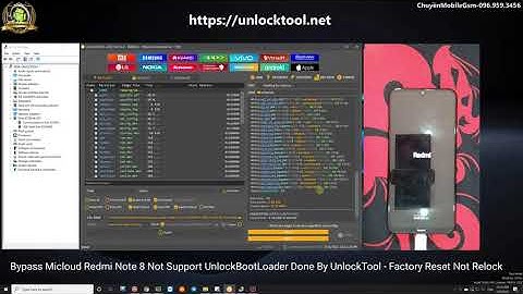 Xiaomi Redmi Note 8 (Bootloader: Locker) Bypass MiCloud Done - Factory Reset Not Relock - UnlockTool