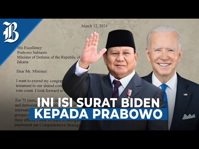 Joe Biden Kirim Surat Ucapan Selamat untuk Prabowo, Kok Ga Telepon Langsung? class=