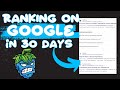 Ranking On Page 1 In 30 Days!