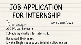 👉 Job Application for Internship | Internship Application Letter in English screenshot 3