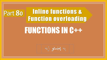 c++ Inline Functions & Function Overloading in Pashto | C++ in Pashto | {#C​​​++ in pashto # 80}