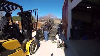 Moving the big Jet lathe into the shop