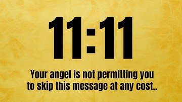 🕊️11:11 Your angel is not permitting you to skip this message at any cost..Open this now !!