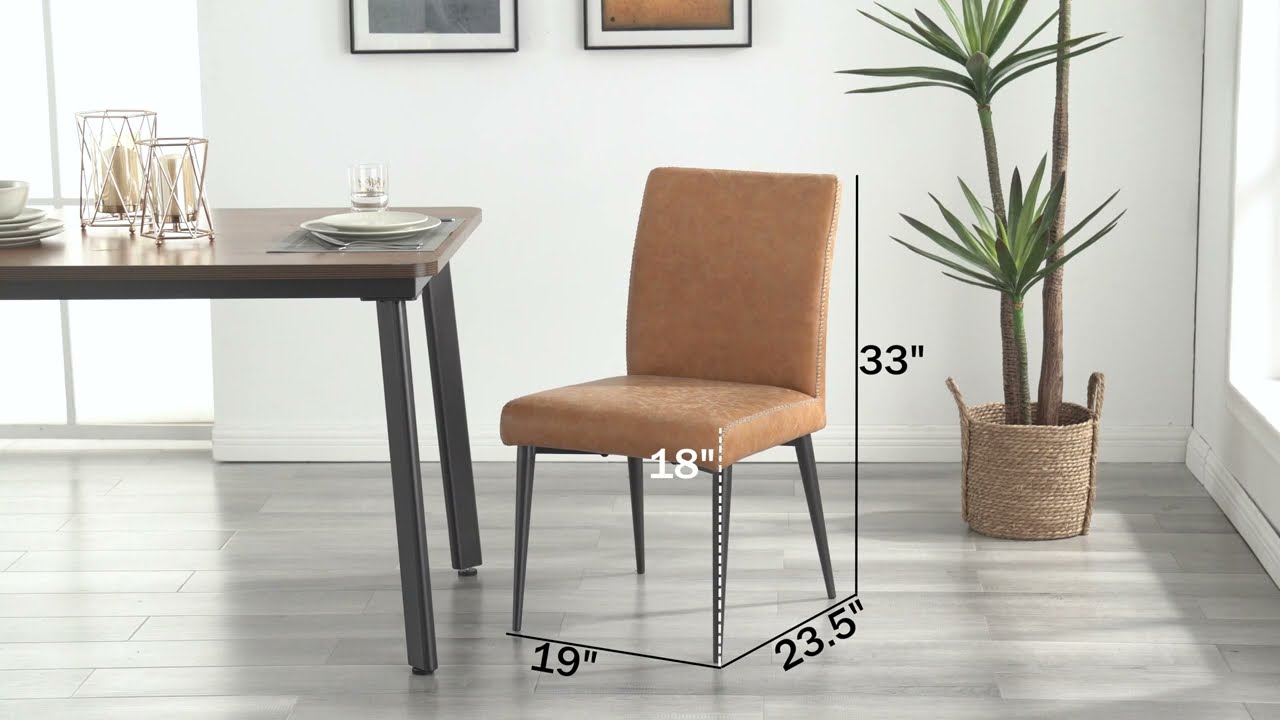 Kevin KD PU Dining Side Chair, Vintage Cedar