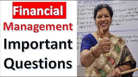 Financial Management Important Questions