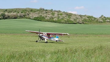 Štart vlečny s vetroňom | RC tow plane with glider - take off