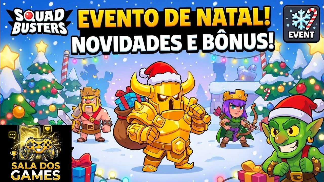 FOLIA DE FIM DE ANO NO SQUADBUSTERS - MUITOS PRESENTES DE NATAL DA SUPERCELL PARA NÓS!!