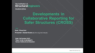 Developments in Collaborative Reporting for Safer Structures (CROSS) by Alastair Soane