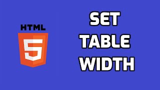 How to set Table Width in HTML