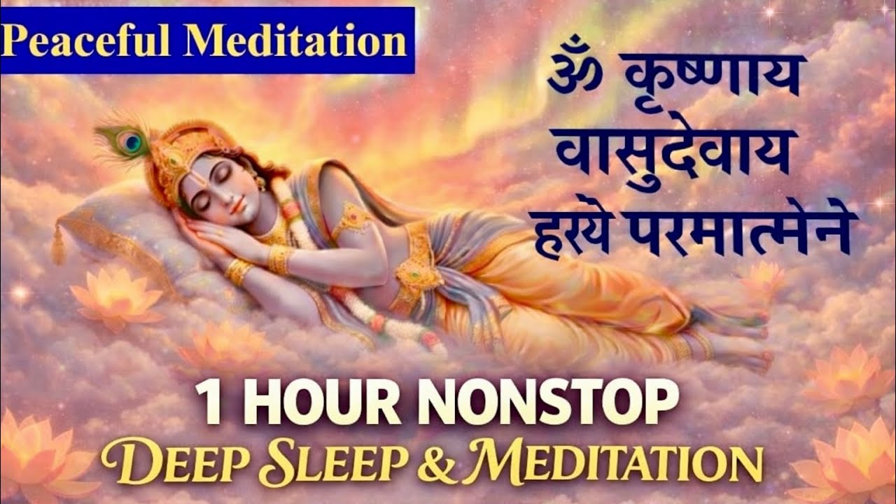 Om Krishnaya Vasudevaya | ॐ कृष्णाय वासुदेवाय हरये परमात्मने | One hour nonstop calming mantra