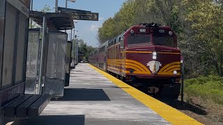 MBTX MPI F40PH-3C #1030 “Boston and Maine” Arrives and departs Campello with SAAHC!