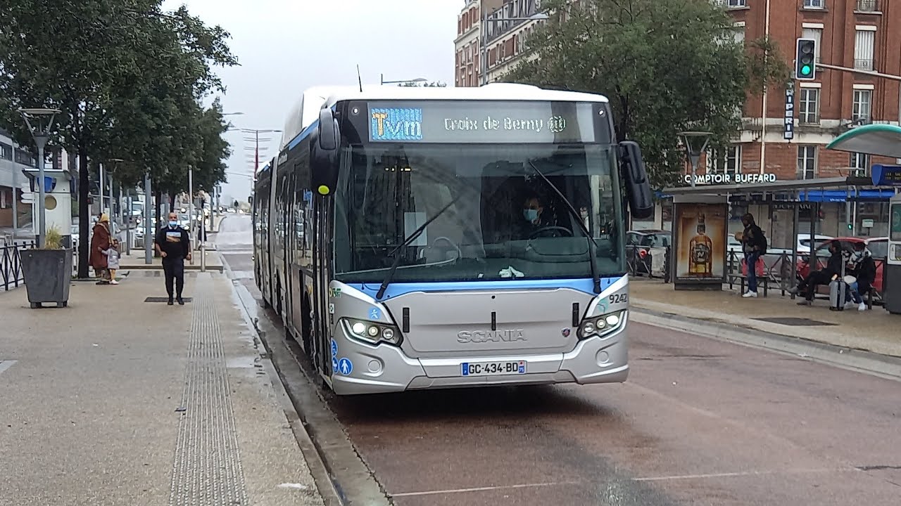 Bus Ligne Tvm- Scania Citywide GNV N°9242