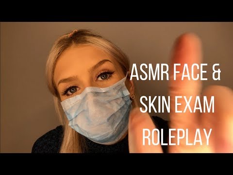 ASMR Face/Skin Exam (Inaudible Whispering)