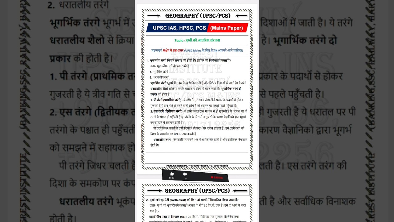 UPSC Mains, UPSC Geography, UPSC Geography GS Mains, Part-4 