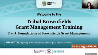 Tribal Brownfields Grant Management Training Series - Day 1