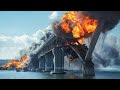 Crimean Bridge Gone Forever! Ukrainian F-16s Destroy Crimean Bridge