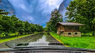 Breathtaking Drive in Switzerland ?? Lauterbrunnen Valley in Summer Rain!