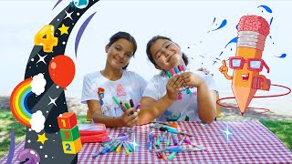 Masal and Öykü Painted T shirts Fun Kids Video